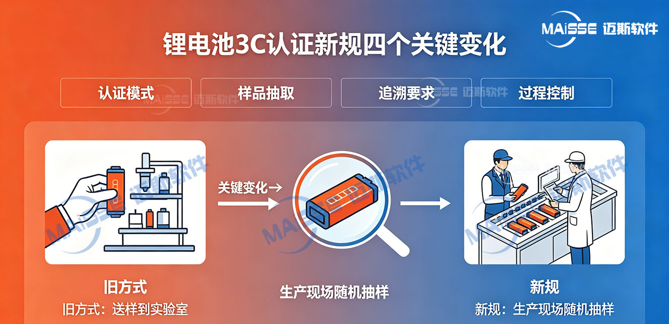 锂电池3C认证新规2025：MES追忆系统若何破解出产现场随机抽样难题？
